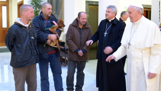 Pope Francis marks his 77th birthday on December 17 by hosting homeless men to a Mass and a meal at the Vatican, according to Catholic officials. Some reports said the Pope hosted four men, others said three.