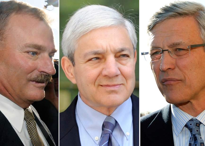 Former Penn State Vice President Gary Schultz (left), former President Graham Spanier and former Director of Athletics Tim Curley could benefit from the reversed conviction of a former Roman Catholic Church official, several attorneys say.