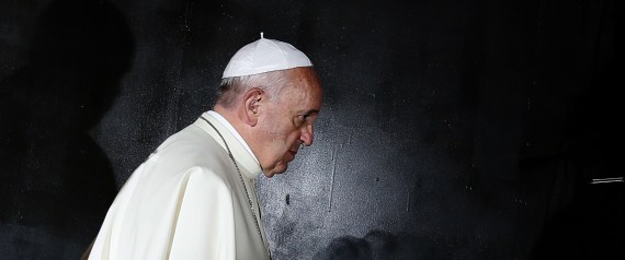Pope Francis arrives at the Hall of Remembrance on May 26, 2014, during his visit to the Yad Vashem Holocaust Memorial museum in Jerusalem commemorating the six million Jews killed by the Nazis during World War II. Pope Francis denounced the 'abyss' of the Nazi genocide which claimed the lives of six million Jews as he visited the Yad Vashem Holocaust museum in Jerusalem. AFP PHOTO/ GALI TIBBON (Photo credit should read GALI TIBBON/AFP/Getty Images) | GALI TIBBON via Getty Images