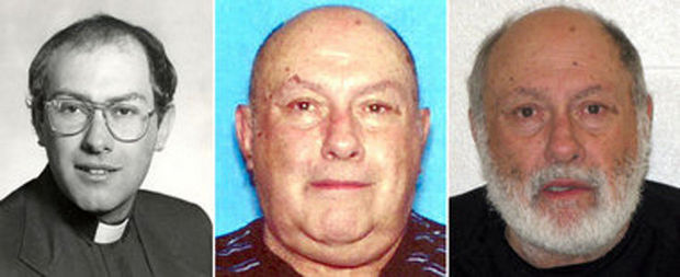 Gerald Howard is seen in three photos, as Rev. Carmine Sita, left, in 1976, as an inmate in Essex County in 2010, center, and as an inmate in Missouri in 2012.