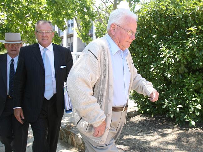 Marist Brother John Chute, known as Brother Kostka, leaves the ACT Magistrates Court in 2008 where he was charged with 18 counts of committing indecent acts with boys aged between 13 and 15.