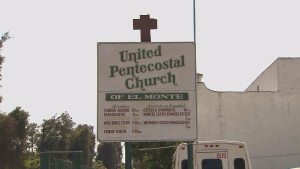 Johnny Beserra was a volunteer at United Pentecostal Church of El Monte, shown on June 18, 2014. (Credit: KTLA)