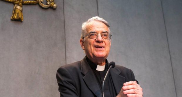 Vatican spokesman Fr Federico Lombardi at a press conference in the Vatican yesterday. Photograph: AP Photo/Alessandra Tarantino