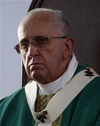 Pope Francis celebrates a mass in Caserta, Italy, Saturday, July 26, 2014. (AP Photo/Gregorio Borgia)