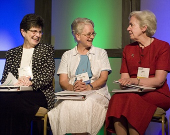 Sr. Pat Farrell, Sr. Florence Deacon, and Sr. Mary Hughes have been among the leaders of the LCWR. Credit: Lisa Johnston for CNA.
