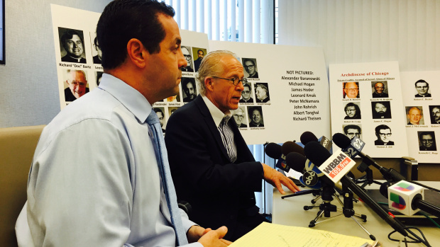 Attorneys Marc Pearlman (L) and Jeff Anderson represent alleged victims of abuse. (Credit: Steve Miller)