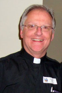 Father Stephen Amesse, then pastor of St. Patrick's Parish (Fallowfield)in a 2009 photo (from archdiocese blog)