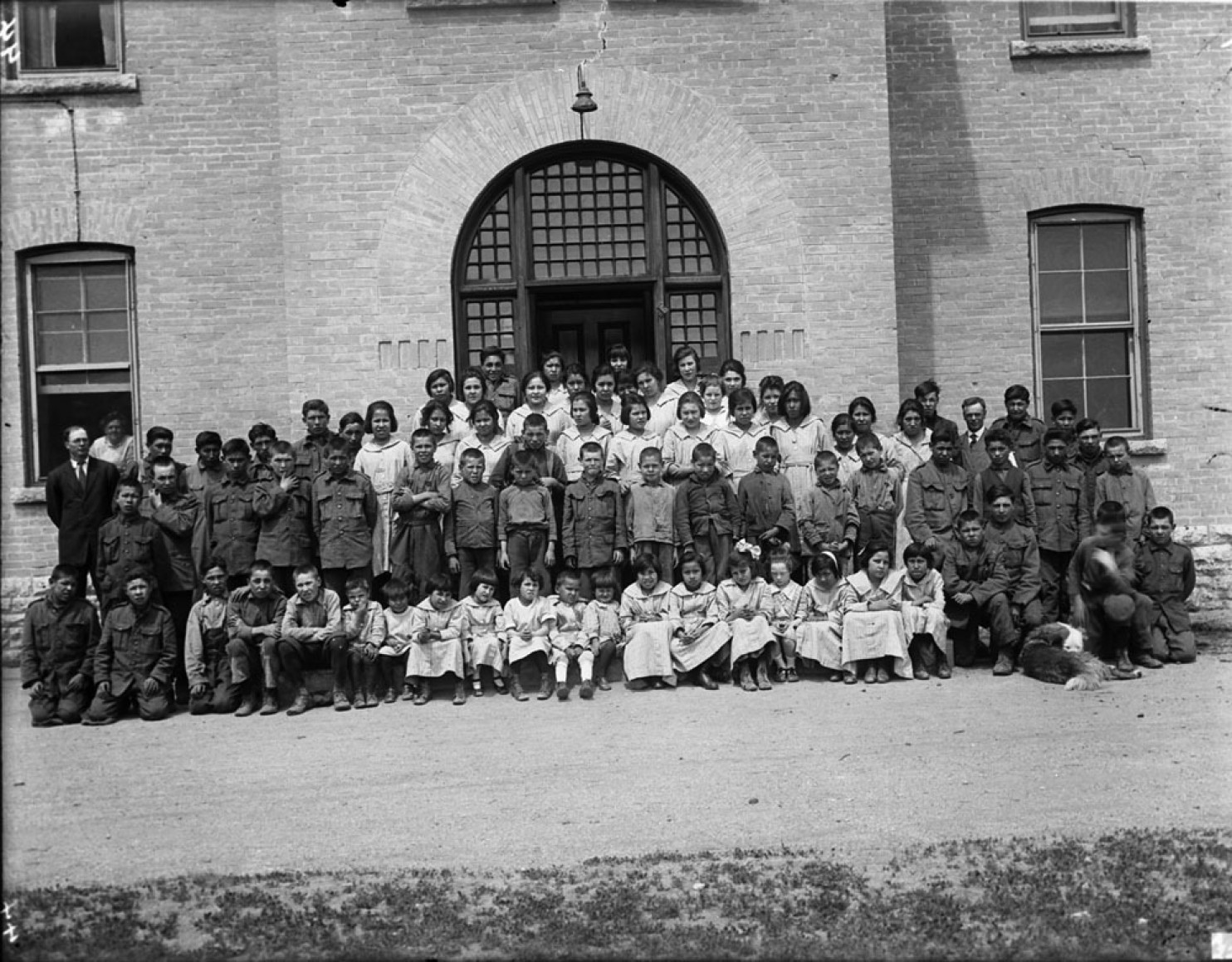 Brandon Indian Residential School students in 1946. (Library and Archives of Canada)