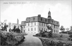 Brandon Indian Residential School, as seen from the driveway. (Library and Archives of Canada)