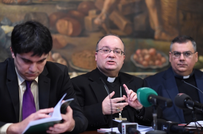 Auxilliary bishop Charles Scicluna addresses the press at the launch of the new commission (Photo by Ray Attard)