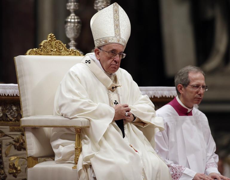 Pope Francis ordered bishops to cooperate with a new child sex-abuse commission in a letter Thursday. The pontiff is pictured here at St. Peter's Basilica in the Vatican Feb. 2, 2015. Reuters/Max Rossi