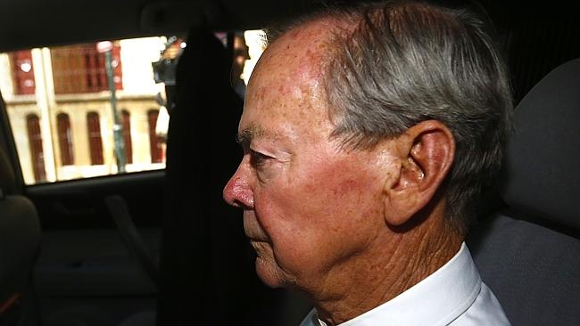 Former headmaster of Knox Grammar School, Dr Ian Paterson leaves the Royal Commission. Picture: Bradley Hunter