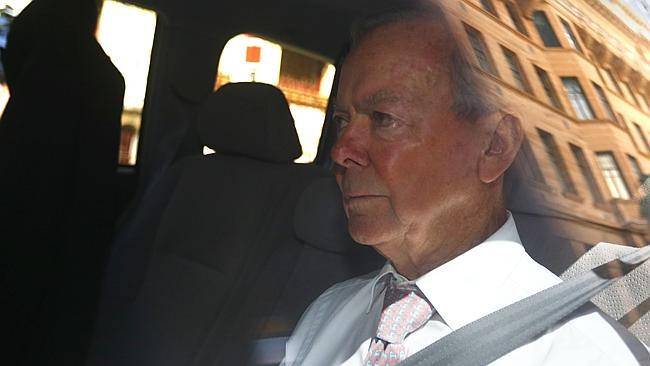 Former headmaster of Knox Grammar School Dr Ian Paterson leaves the Royal Commission yesterday. Picture: Bradley Hunter