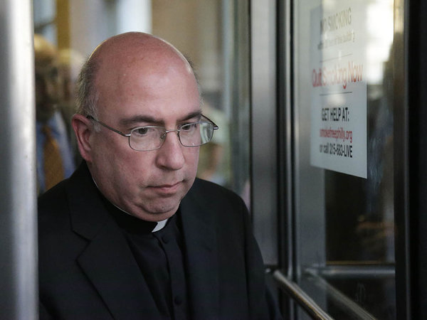 The Rev. Andrew McCormick exits the Criminal Justice Center after a hearing on Aug. 16, 2012, in Philadelphia. ( Matt Rourke / AP Photo ) AP