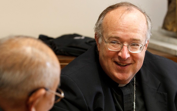 Bishop Robert McElroy was installed as the head of the San Diego Diocese April 15, 2015. (CNS Photo/Paul Haring)