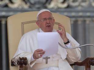 Papst Franziskus bei seiner Generalaudienz am Mittwoch (Keystone)