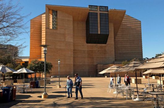 FILE - In this Jan. 21, 2013, file photo, visitors tour the grounds of the Cathedral of Our Lady of the Angels, the seat of the Archdiocese of Los Angeles. A final batch of clergy sex abuse files is being released in Los Angeles eight years after a record-setting $660 million court settlement was reached with the Roman Catholic archdiocese. Nearly 2,400 pages from confidential records kept on 11 priests were made public Friday, May 1, 2015.