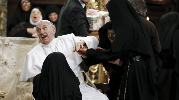There is a sense that the Catholic Church has emerged from the darkness with Pope Francis. Photo: Reuters