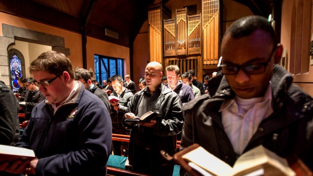 The number of young men training to be Catholic priests at Corpus Christi College has risen dramatically after falling to a low of about 20. Photo: Justin McManus