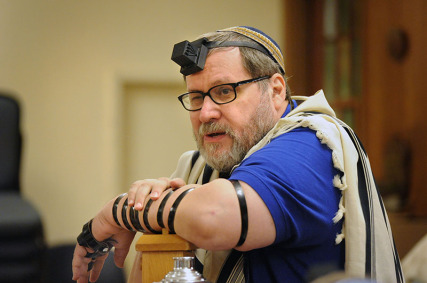 Rabbi Barry Freundel during morning prayers at Kesher Israel in Washington, D.C., on Sept. 10, 2014. Photo by Lloyd Wolf