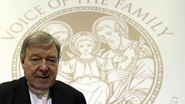 Cardinal George Pell attends 'The Voice of the Family meeting' in Rome a few weeks ago. Picture: Gregorio Borgia/AP