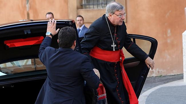 Cardinal George Pell in the Vatican City last October. Picture: Franco Origlia/Getty