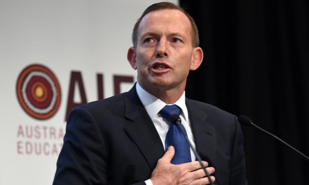 Abbott, who is close to the Catholic cardinal, was asked whether Pell had a moral obligation to return given the gravity of allegations levelled against him. Photograph: Paul Miller/AAP