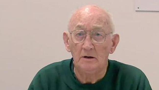 Gerald Ridsdale gives evidence to the Royal Commission via videolink.