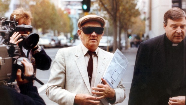 Gerald Ridsdale with George Pell in 1993. Photo: Geoff Ampt