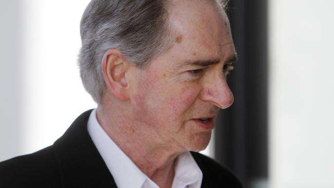 Ballarat bishop Paul Bird outside the royal commission today. Picture: Yuri Kouzmin