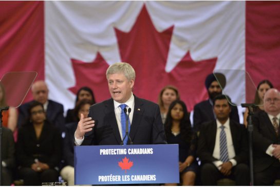 Prime Minister Stephen Harper was back in "war on terror" mode in Toronto Thursday, announcing new border security measures that incorporate more extensive biometric screening.