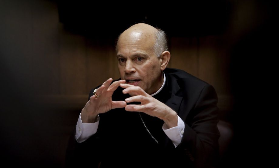 San Francisco Archbishop Salvatore Cordileone meets with the Chronicle's editorial board on Tues. February 24, 2015. Cordileone is a leading conservative "culture warrior"? among the nation's Catholic Church leaders.
