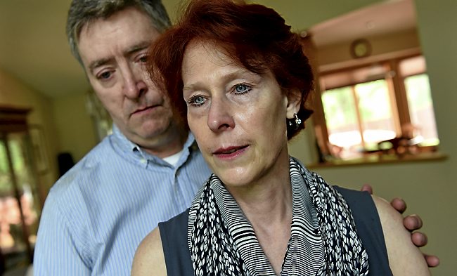 Linette Gavin, 57, of Maplewood, pictured with husband Richard, was abducted and raped in 1972. Her parents, devout Catholics, contacted police and turned to their Catholic parish in South Minneapolis for spiritual guidance. Brother Edmund Frost was assigned to counsel Gavin. "I remember he asked me to pray a lot," Gavin said. In 2006, she learned that Frost had abused children at the same time he was helping her. (Pioneer Press: Jean Pieri)
