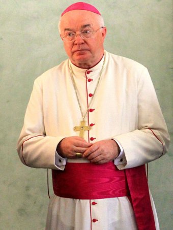 PHOTO: Jozef Wesolowski (pictured in August 2011) will face paedophilia charges in a Vatican court. (AFP: Erika Santelices)