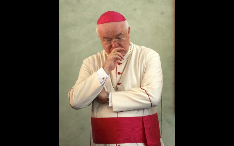 Archbishop Jozef Wesolowski, former nuncio to the Dominican Republic, at a 2011 ceremony in Santo Domingo (CNS/EPA/Orlando Barria)