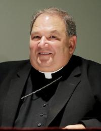 Bishop Bernard Hebda on Sept. 24, 2013. (AP Photo/Mel Evans)