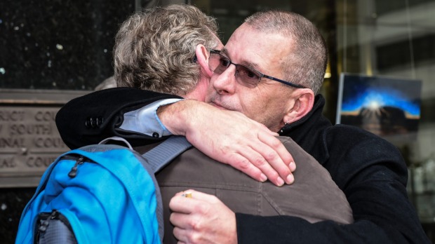 John Dunn, a sex assault victim of Francis Cable after the 83-year-old paedophile's jail sentencing on Thursday. Photo: Brendan Esposito