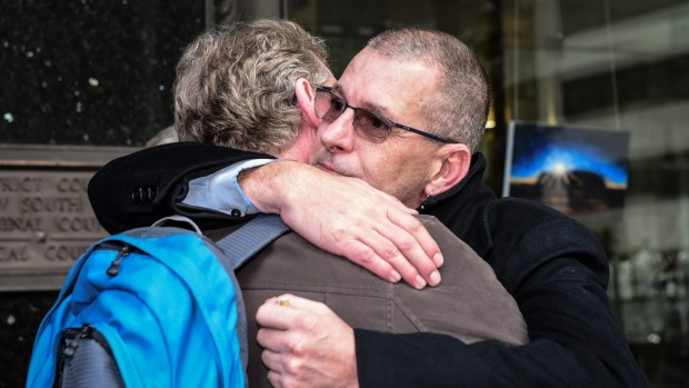 John Dunn, right, who was abused by Cable, said of the paedophile's jailing: 'I needed to hear the door slam shut.' Photo: Brendan Esposito