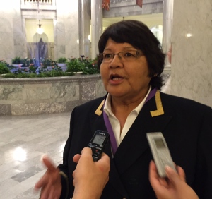 Treaty 6 Grand Chief Bernice Martial said she was happy to hear the apology from Alberta Premier Rachel Notley. (CBC)