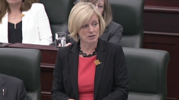 'We deeply regret the profound harm and damage that occurred to generations of children forced to attend residential schools," Premier Rachel Notley told the Alberta Legislature. (Alberta Legislature)