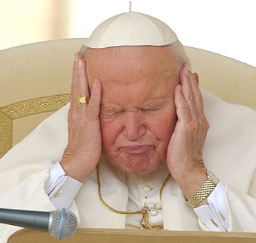 Circa 2003 when John Paul II refused to hear about pedophile priests and he promoted