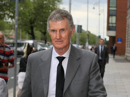 24/6/2015 Former Archbishop of Benin, Richard Burke pictured leaving the Four Courts after the opening day of his High Court action for damages.Pic: Courts Collins