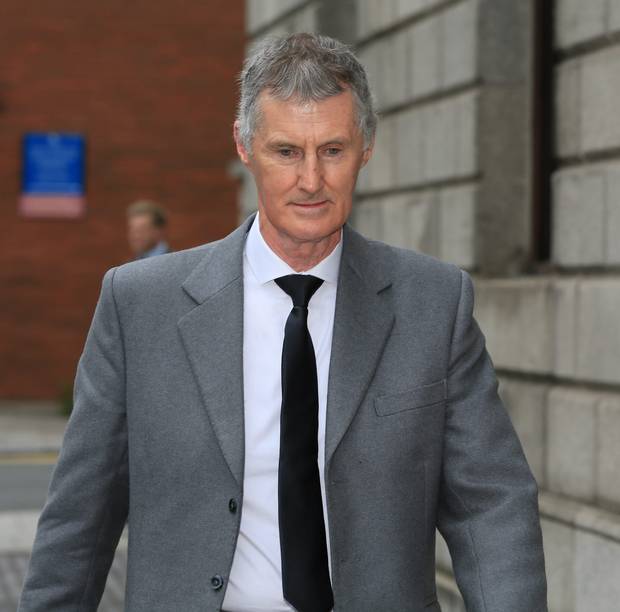 24/6/2015 Former Archbishop of Benin, Richard Burke pictured leaving the Four Courts after the opening day of his High Court action for damages.Pic: Courts Collins