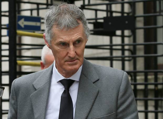 24/6/2015 Former Archbishop of Benin, Richard Burke pictured leaving the Four Courts after the opening day of his High Court action for damages.Pic: Courts Collins