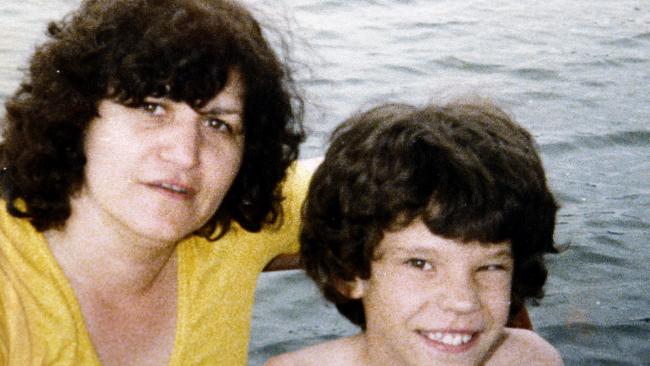 Thornbury bookshop murder victim Maria James and her son Adam.