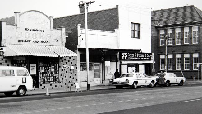 The Thornbury bookshop where Maria James was murdered in June 1980.