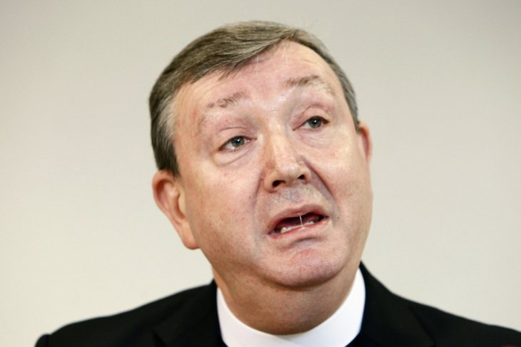 Norwegian Catholic Bishop Bernt Eidsvig speaks during a news conference in Oslo April 9, 2010.Heiko Junge/Scanpix Norway/Reuters