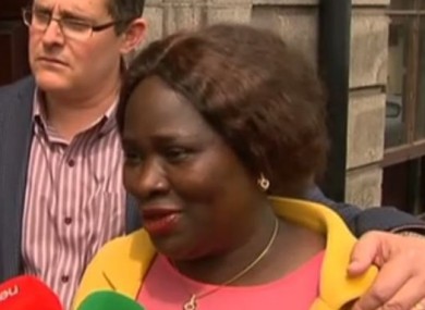 Dolores Atwood, outside court today