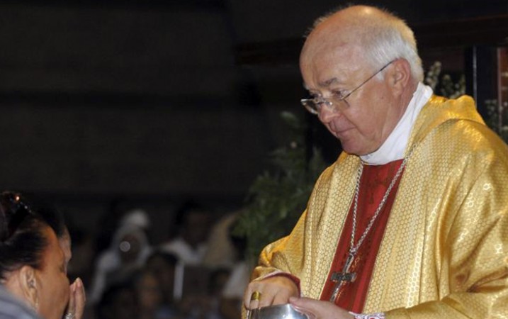 Now-defrocked Archbishop Josef Wesolowski, papal nuncio for the Dominican Republic, led a Mass in Santo Domingo in 2013. (Manuel Diaz/AP)