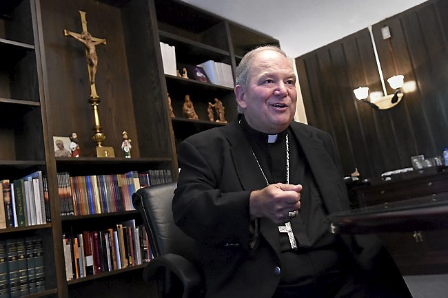 Archbishop Bernard Hebda, interim leader of the Archdiocese of St. Paul and Minneapolis, speaks during an interview in St. Paul, Minn. on Friday, July 10, 2015. Under his predecessor, Archbishop John Nienstedt, the archdiocese was shaken by a clergy sex abuse scandal, criminal charges and bankruptcy. Hebda says he hasn t had time since he was appointed temporary administrator in June to formulate a plan to rebuild the archdiocese. But he says he ll collaborate with a wide variety of people on how best to do so. He celebrates his first Mass in the archdiocese Sunday at the St. Paul Cathedral. (Pioneer Press: Jean Pieri)